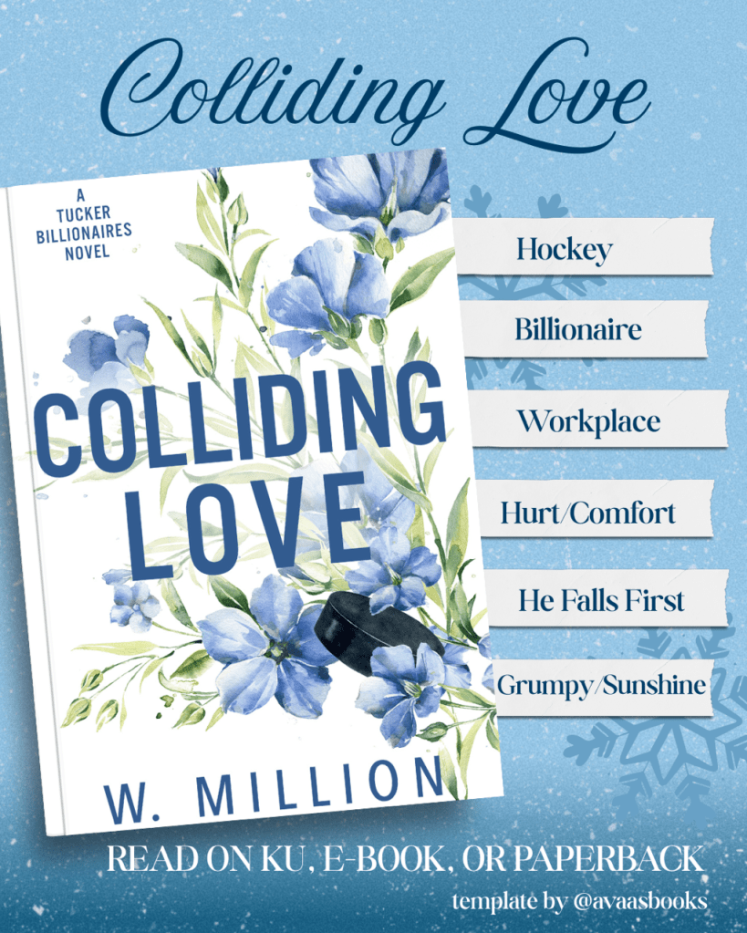 Blue flowers with a hockey puck nestled within